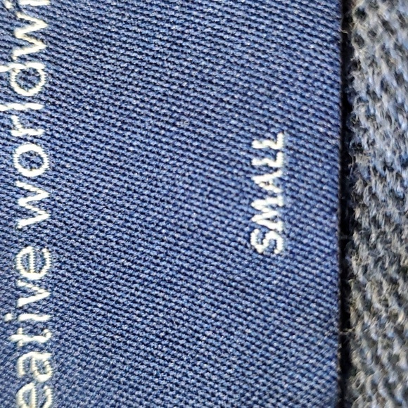 Absolutely creative worldwide open cardigan sweater. Blue striped. Size … - Picture 8 of 9